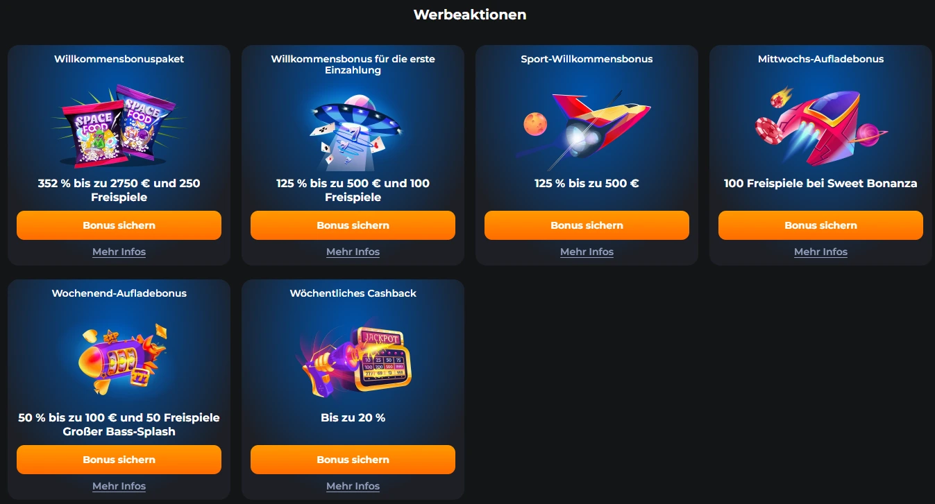 CosmicSlotz Promotions and Reload Bonuses