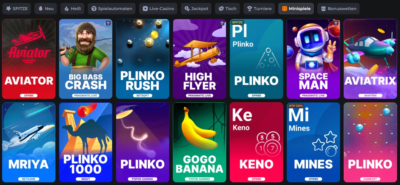 Minispiele im CosmicSlotz Casino